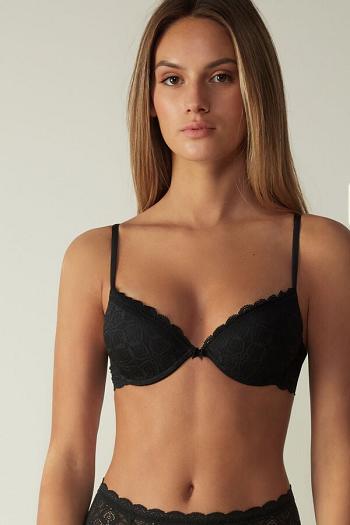 Intimssimi Bellissima Push-up Bra in Lace Black | ZSGNQ57017