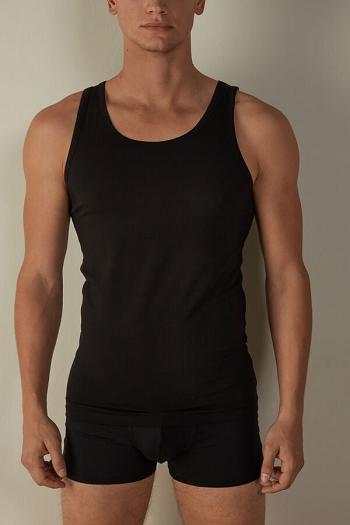 Intimssimi Crew Neck Tank Top Black | SGJVR45817