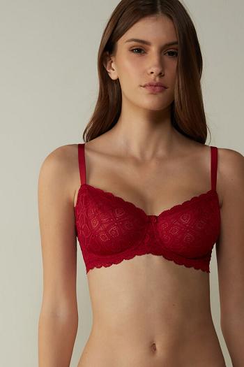 Intimssimi Daniela Balconette Bra in Lace Red | XSGGW51272