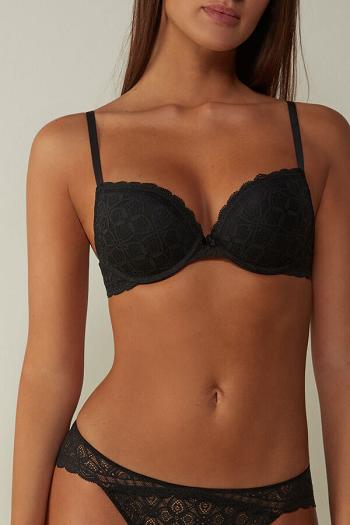 Intimssimi Elettra Super Push-up Bra in Lace Black | QSGWA25421