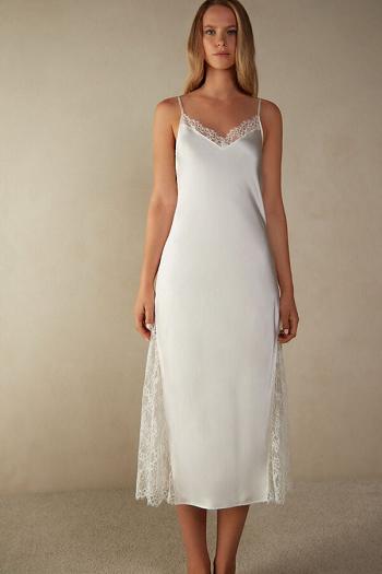 Intimssimi Eternal Love Silk Long Slip Ivory | BSGSO98673