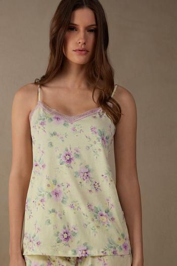 Intimssimi Flower Power Top in Supima® Ultrafresh Cotton Yellow | QSGUV21284