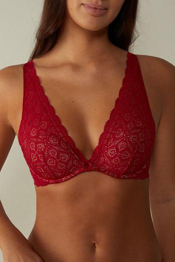 Intimssimi Giorgia Balconette Bra in Lace Red | SGICD70136