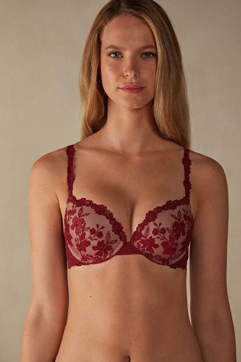 Intimssimi In Full Bloom Elettra Super Push-up Bra Red | USGND15206