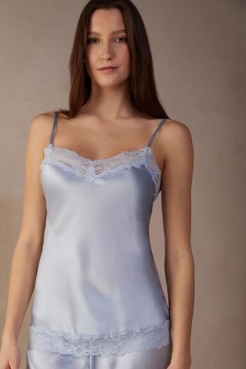 Intimssimi Lace and Silk Top Blue | SSGVO35547