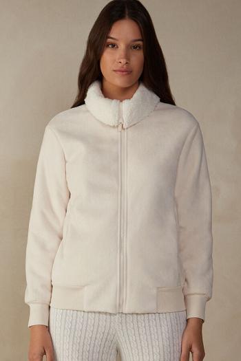 Intimssimi Lady from the Mountains Fleece Bomber Natural | ZSGMJ99066