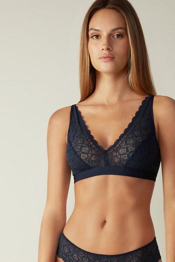 Intimssimi Lara Triangle Bra in Lace Blue | SGJZR70561