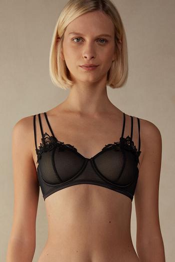 Intimssimi Layers of Lust Balconette Bra Black | PSGER48753