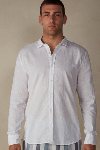 Intimssimi Linen and Cotton Shirt White | BSGSO68434