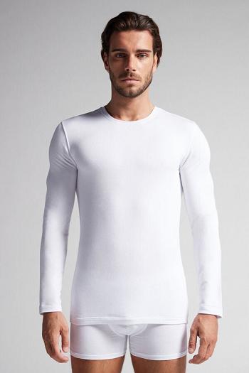 Intimssimi Long-Sleeve Modal-Cashmere Top White | SGNZX34836