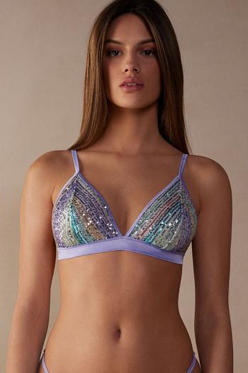 Intimssimi Miami Nights Triangle Bra Blue | ESGVG89053