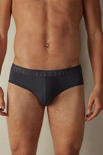 Intimssimi Microfiber Briefs with Logo Detail Grey | SGEGJ16613