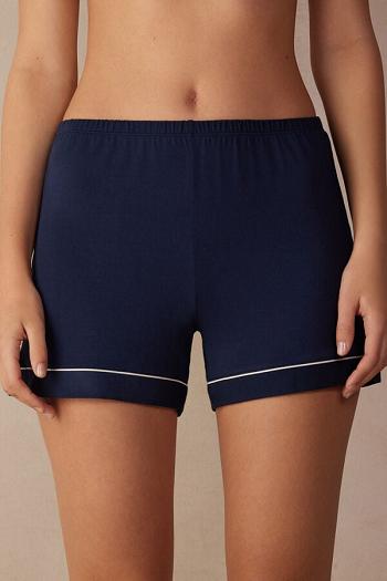 Intimssimi Modal Shorts with Contrast Trim Blue | FSGUI15809