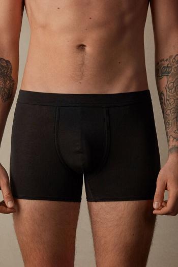 Intimssimi Natural Fresh Supima® Cotton Boxers Black | MSGHR17152