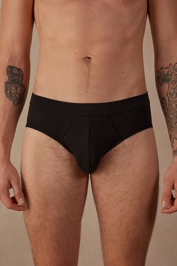 Intimssimi Natural Fresh Supima® Cotton Briefs Black | SGQAV90671