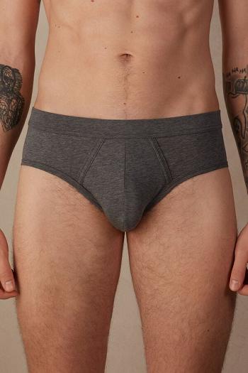 Intimssimi Natural Fresh Supima® Cotton Briefs Dark Grey | SGQCS18987