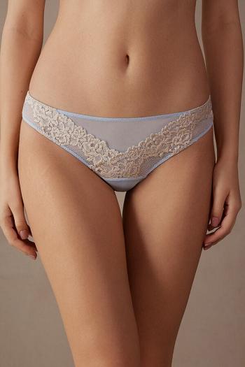 Intimssimi Pretty Flowers Brazilian Light Blue | SSGNY79680