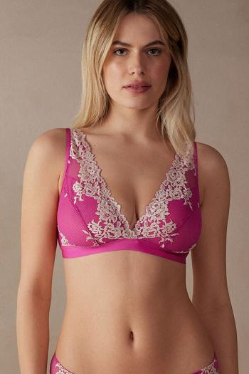 Intimssimi Pretty Flowers Lara Triangle Bra Pink | SGDFL14254