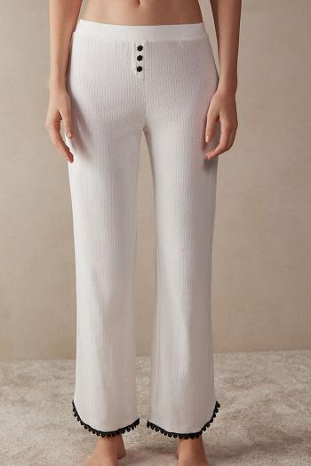 Intimssimi Pure Joy Full Length Cotton Pants White | DSGKV94034