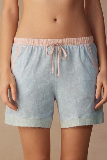 Intimssimi Romantic Cashmere Cotton Shorts Light Blue | SGXBR22962