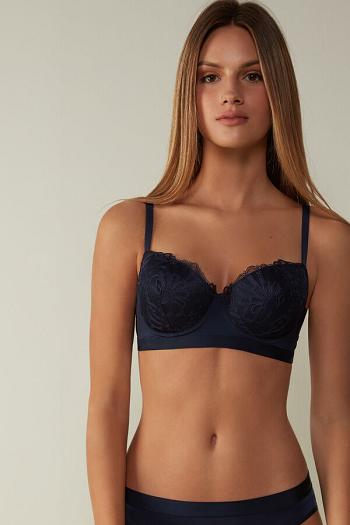 Intimssimi Romantic Life Sofia Balconette Bra Blue | SGICD94568