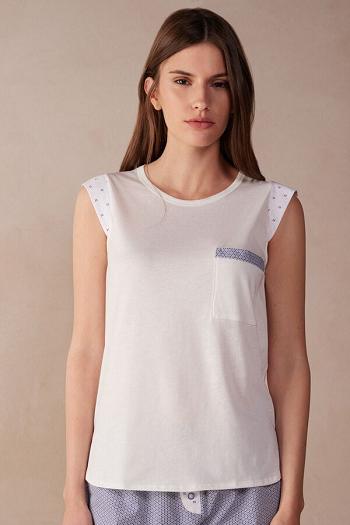 Intimssimi Santorini View Tank Top in Supima® Ultrafresh Cotton White | DSGKV50004