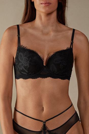 Intimssimi Sensual Unbounded Balconette Bra Black | TSGWZ67733