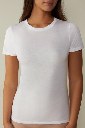 Intimssimi Short-Sleeve T-shirt in Ultrafresh Supima® Cotton White | SGNEJ54455