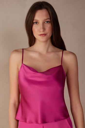 Intimssimi Silk Crop Camisole Pink | SGQCS22358