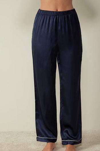 Intimssimi Silk Satin Pajama Pants Blue | DSGVO40647