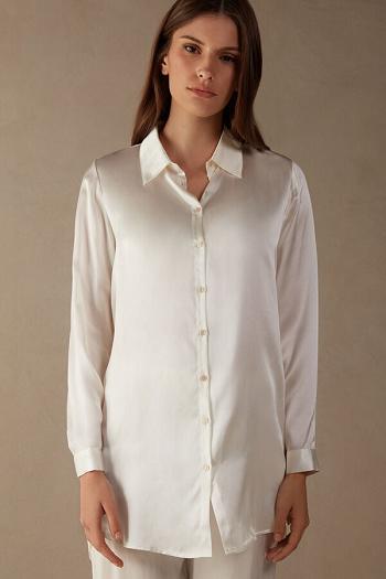 Intimssimi Silk Shirt White | ASGDF67563