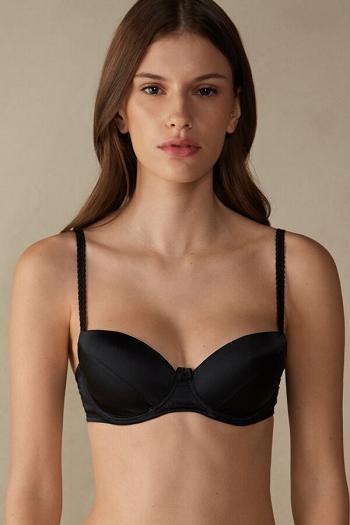 Intimssimi Sofia Balconette Bra in Silk Black | SGJBT63210