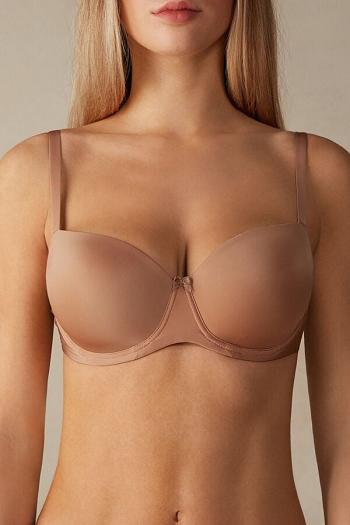 Intimssimi Sofia Balconette Bra in Ultralight Microfiber Natural | ASGWC11734