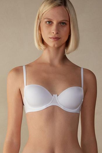 Intimssimi Sofia Balconette Bra in Ultralight Microfiber White | SGCVG37756