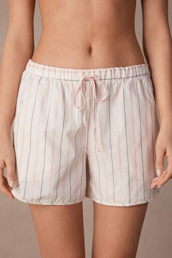 Intimssimi Soft Spring Cotton Cloth Shorts White | SGZPD32806