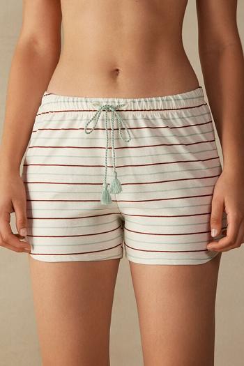 Intimssimi Spices Garden Cotton Shorts White | SSGVO98810