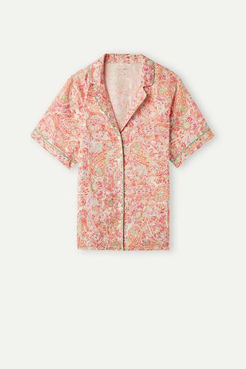 Intimssimi Summer Journey Short Sleeve Linen Shirt Multicolor | TSGPQ48050