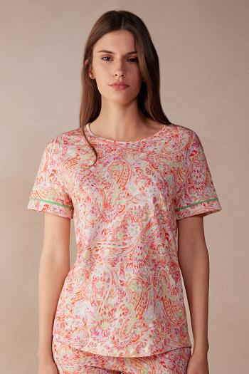 Intimssimi Summer Journey Ultrafresh Supima® Cotton Short Sleeve Top Multicolor | SGXBR22564