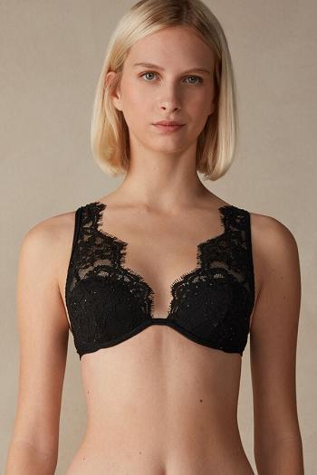 Intimssimi Time to Shine Elena Balconette Bra Black | SGQCS72237