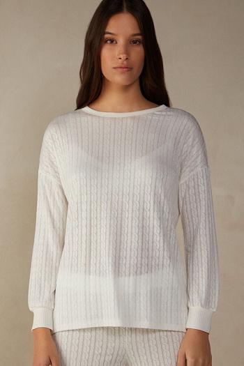 Intimssimi Timeless Heritage Long Sleeve Top Ivory | USGTG89605