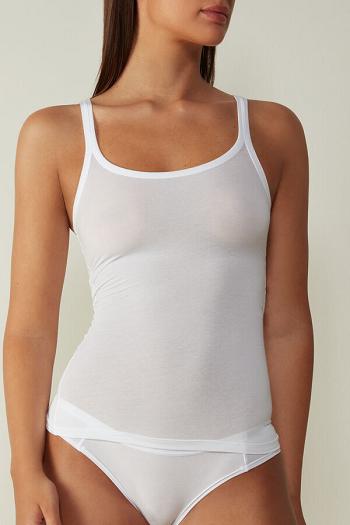 Intimssimi Ultralight Supima® Cotton Top White | USGND57287