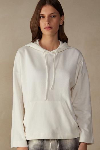 Intimssimi Warm Cuddles Hooded Top White | FSGHY23153