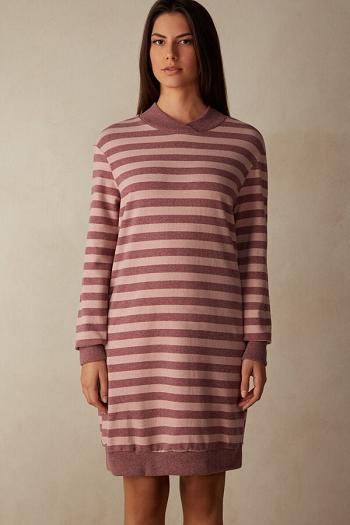 Intimssimi Winter Candies Striped Night Shirt Pink | SGJKU89987