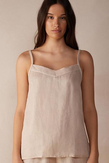 Intimssimi Yacht Night Linen Top Natural | SGCVG68088