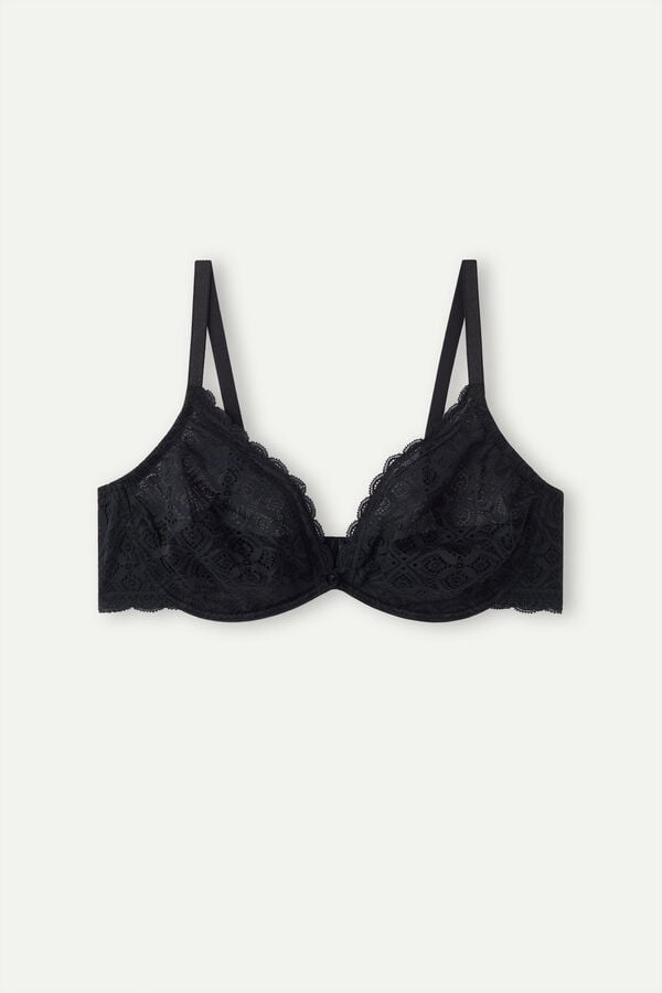 Intimssimi Alessia Balconette Bra in Lace Black | ESGVG66564