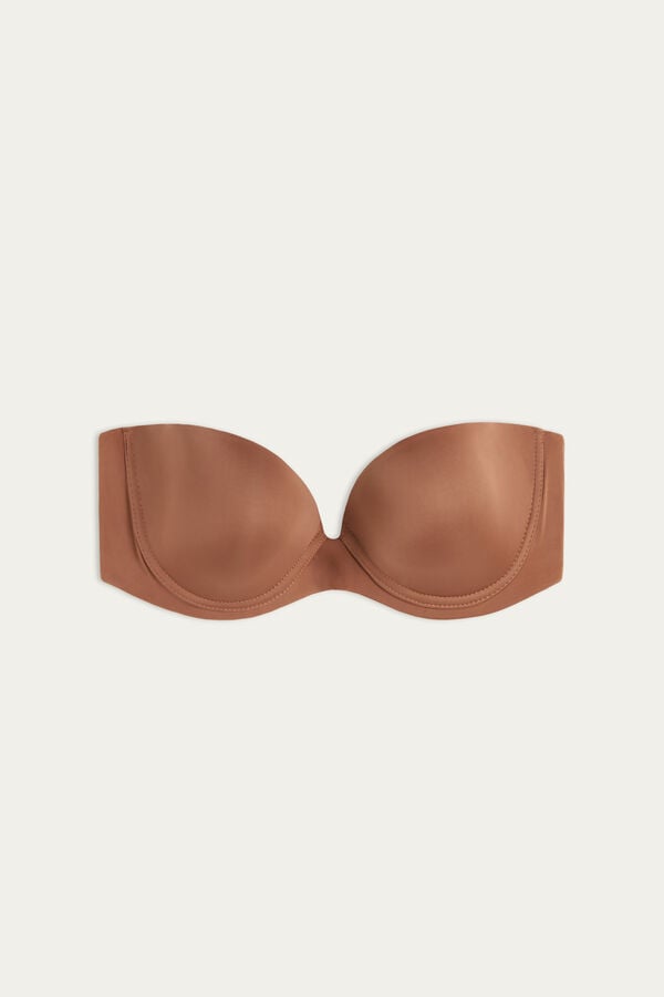 Intimssimi Anna Bandeau Bra in Ultralight Microfiber Natural | MSGFT75729