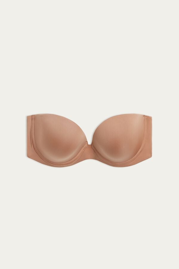 Intimssimi Anna Bandeau Bra in Ultralight Microfiber Natural | SGCVG26836