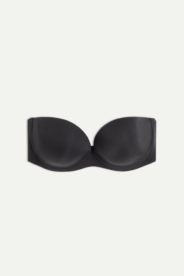 Intimssimi Anna Bandeau Bra in Ultralight Microfiber Black | SGZPD27953