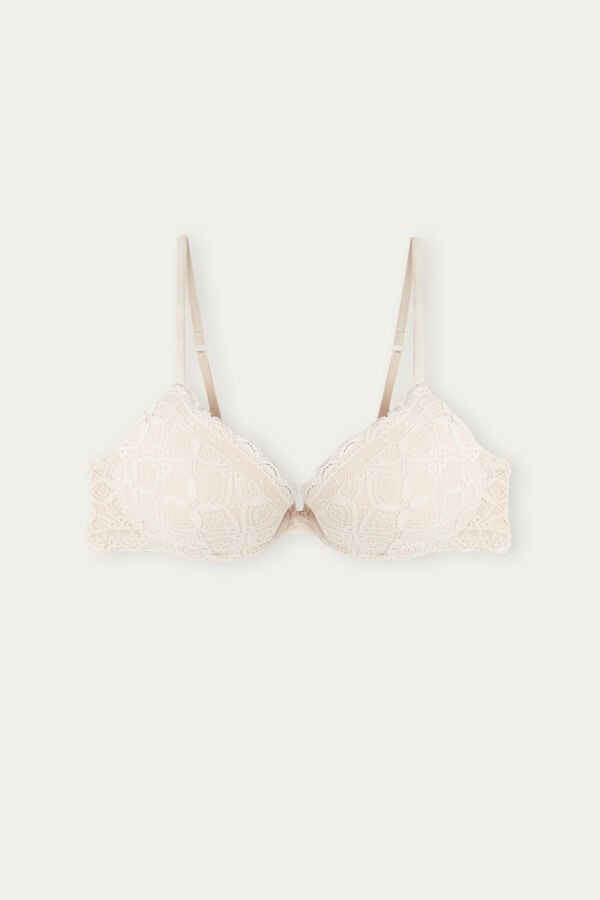 Intimssimi Bellissima Push-up Bra in Lace Natural | YSGVQ80416