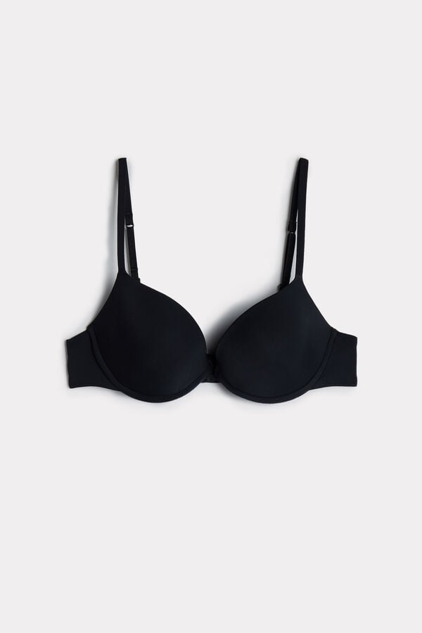 Intimssimi Bellissima Push-up Bra in Microfiber Black | USGND65029